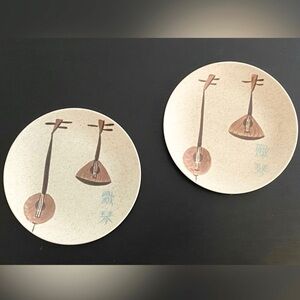 Red Wing China Lute Song 1959 Bread & Butter Plates-Set of 2-Mid Century Modern